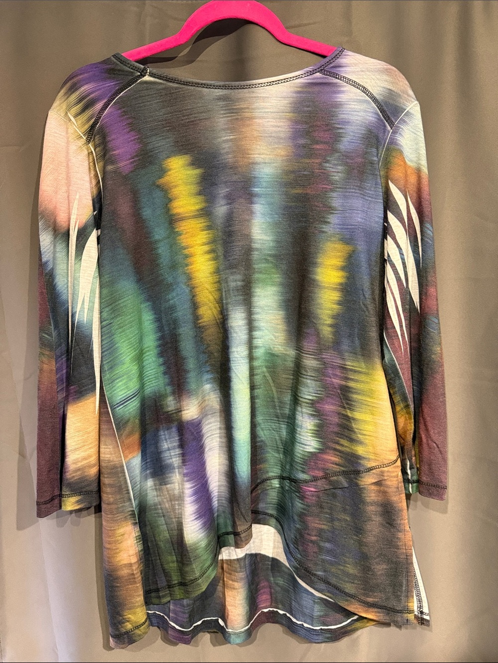 Multicolor Abstract Long Sleeve Women's Tee